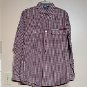 Tommy Hilfiger Red and White Checkered Shirt
